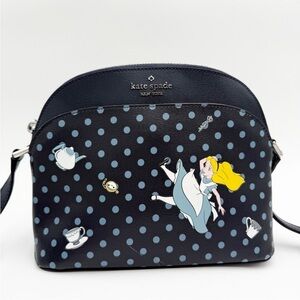 Kate Spade Navy Blue Polka Dot Crossbody Bag